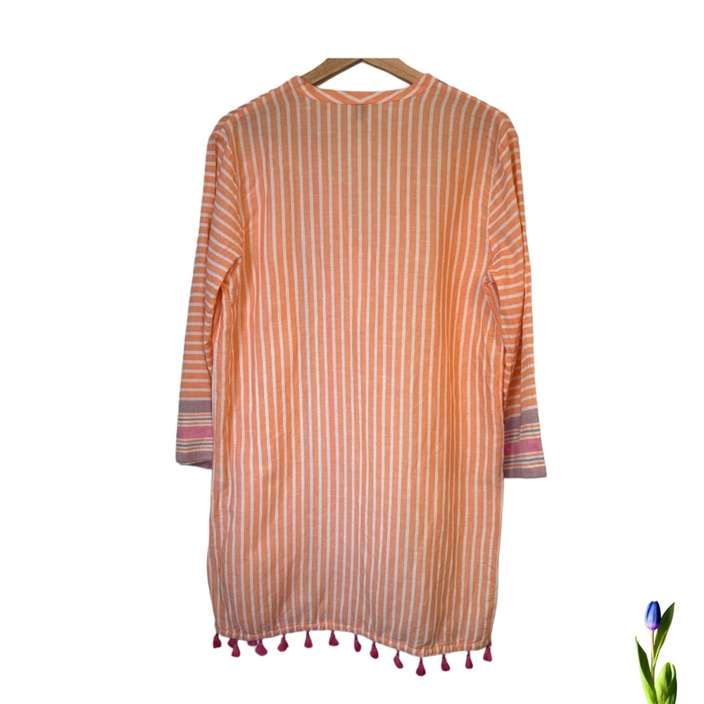 J. Crew Orange and Pink Striped Cover up tunic Size S - Picture 3 of 6
